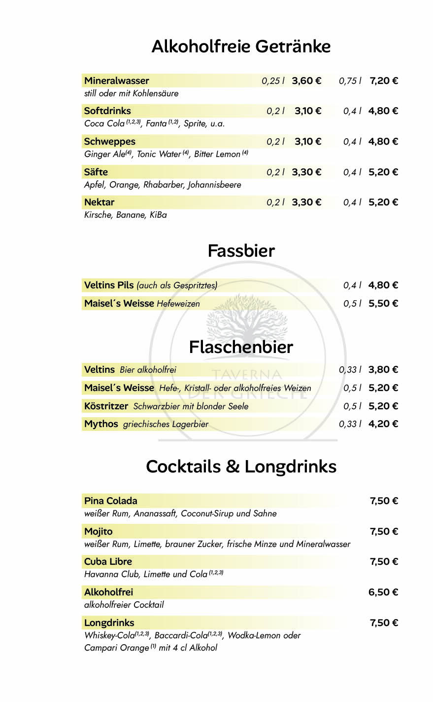 Taverna Der Grieche Berlin - Friedrichshagen Speisekarte 11