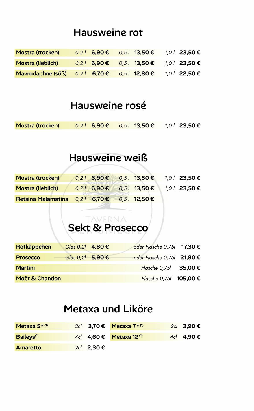 Taverna Der Grieche Berlin - Friedrichshagen Speisekarte 12