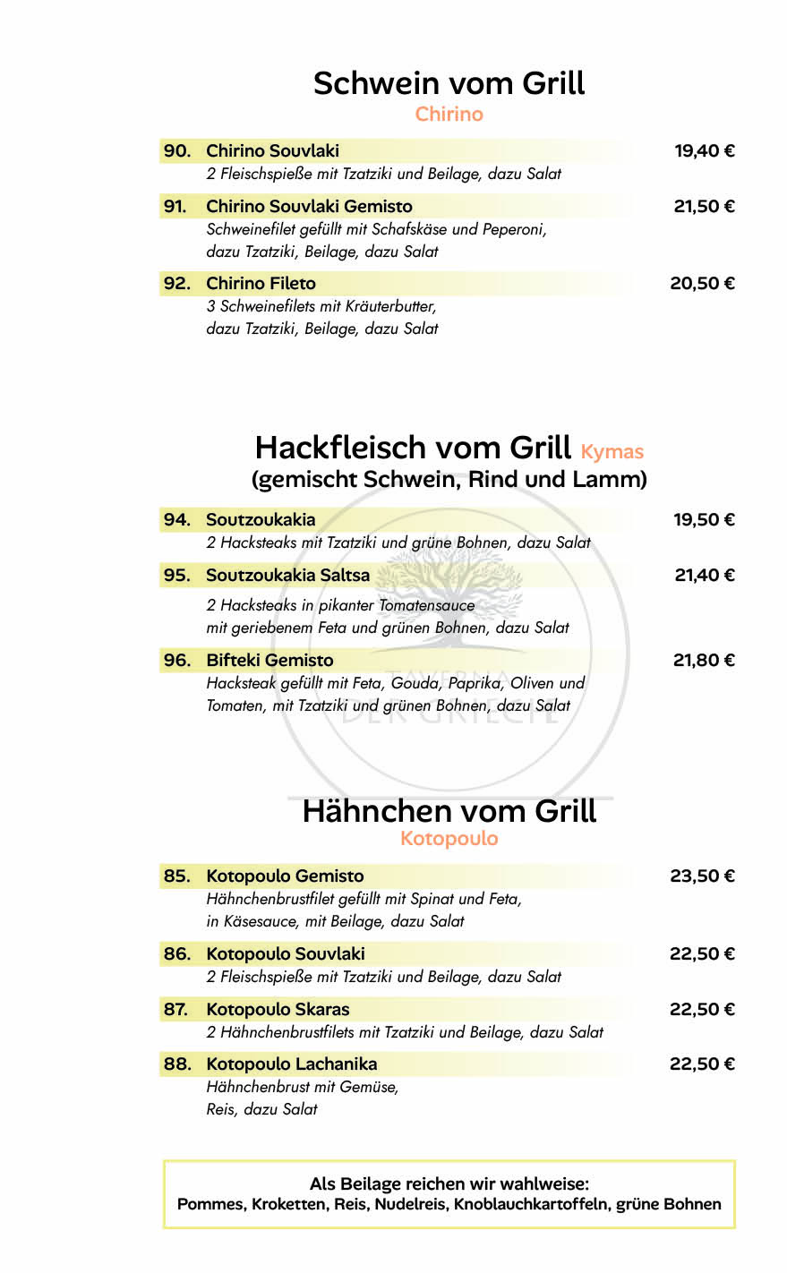 Taverna Der Grieche Berlin - Friedrichshagen Speisekarte 7