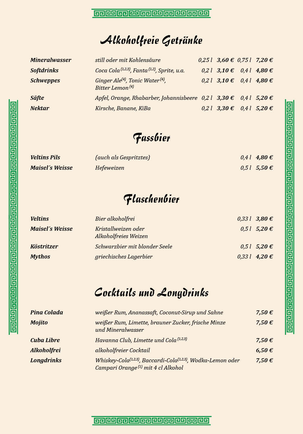 Taverna Der Grieche Berlin - Friedrichshagen Speisekarte 11